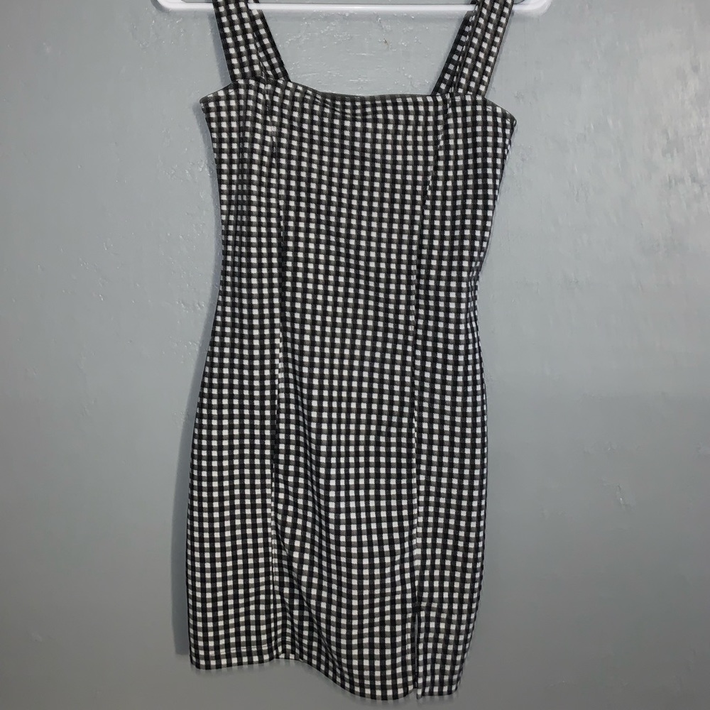 cute checkered mini dress